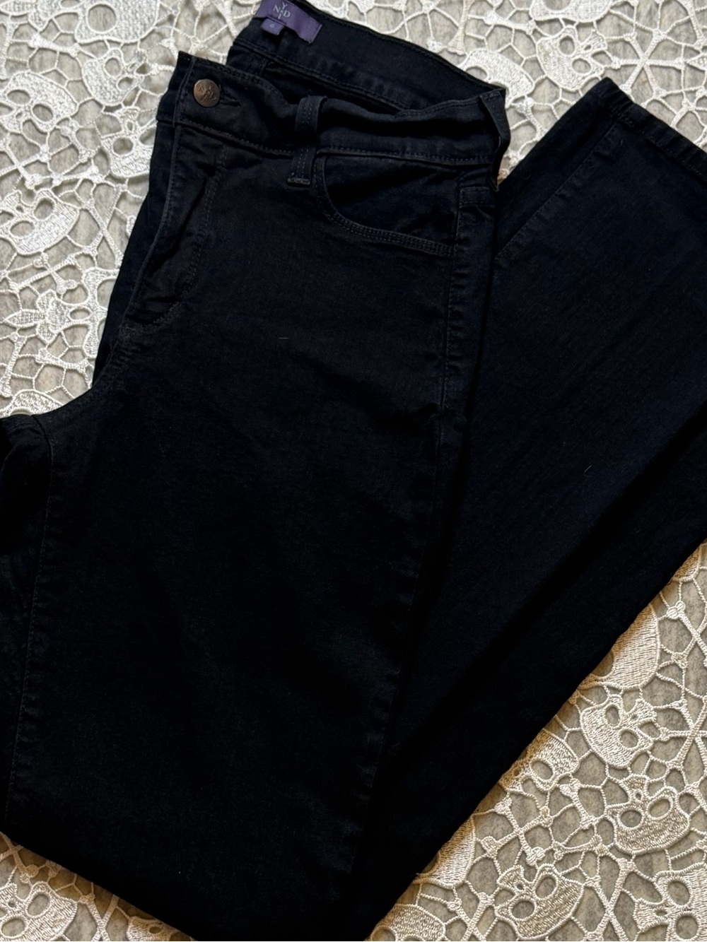 NYDJ Black Women's Slim Straight Jeans Size 6
